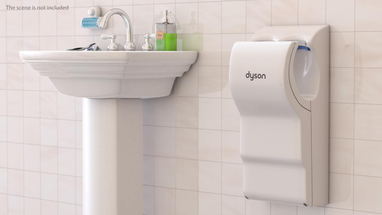 Dyson Airblade dB Hand Dryer White 3D model