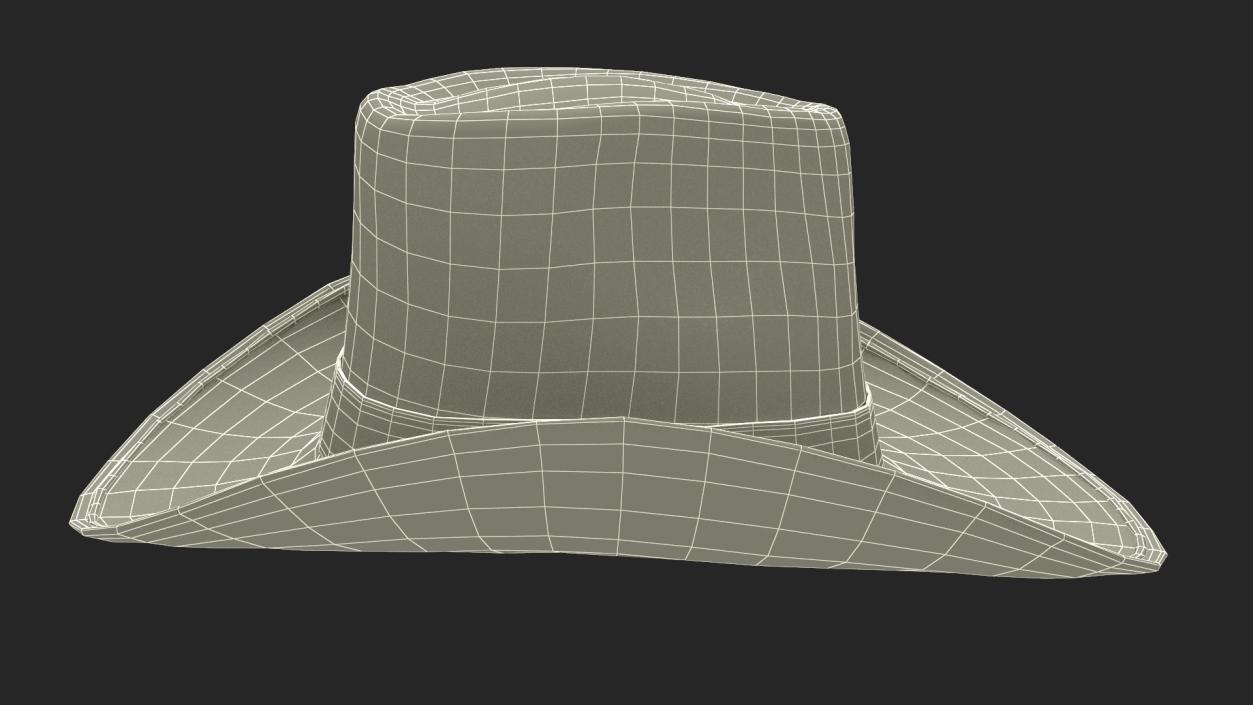 Straw Cowboy Western Hat 3D model