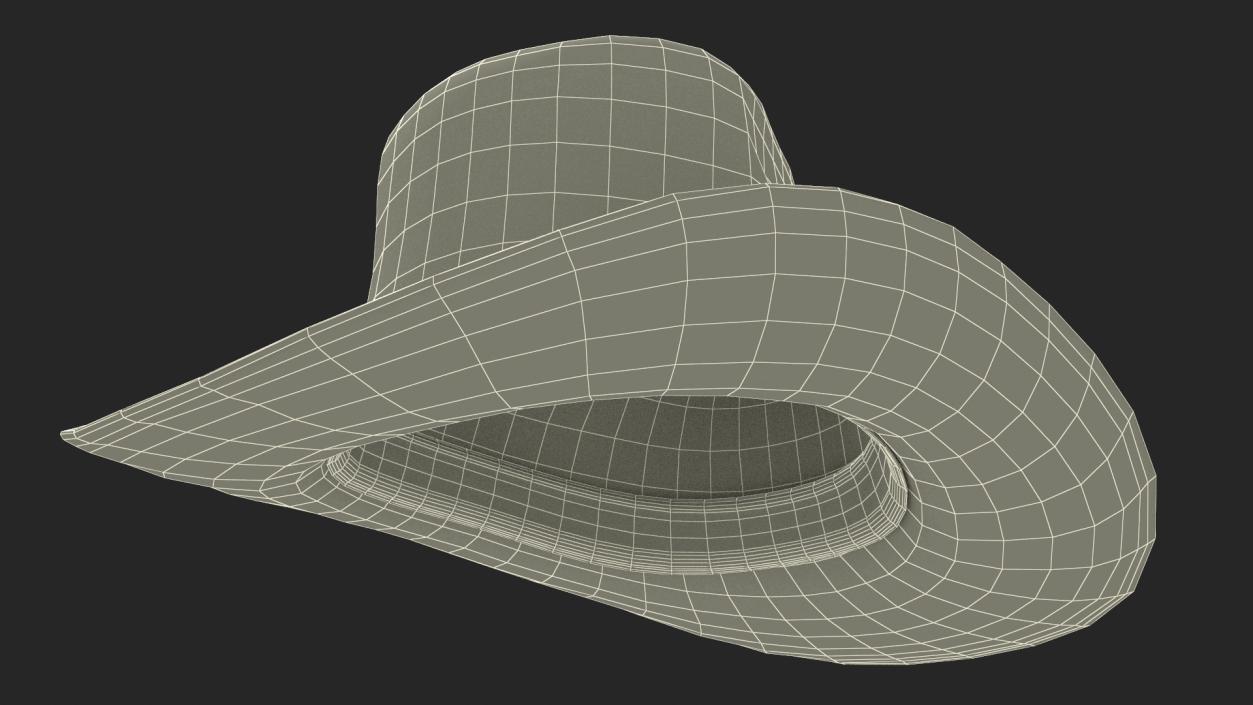 Straw Cowboy Western Hat 3D model