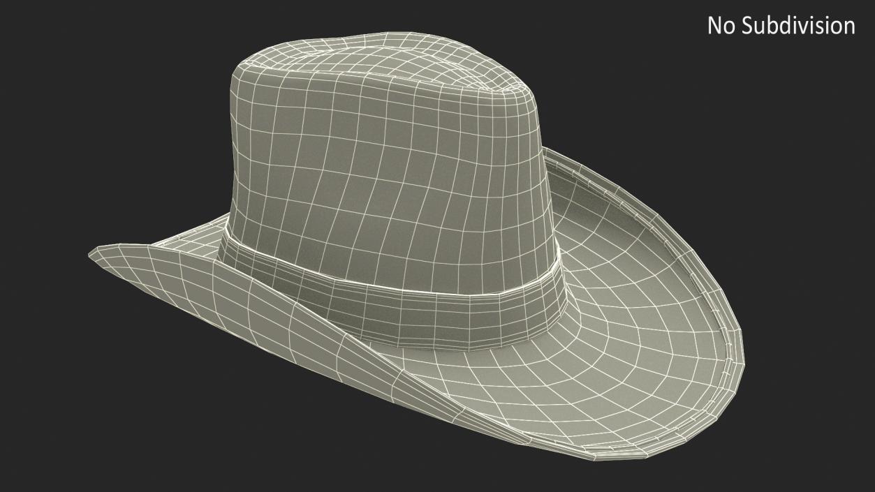 Straw Cowboy Western Hat 3D model