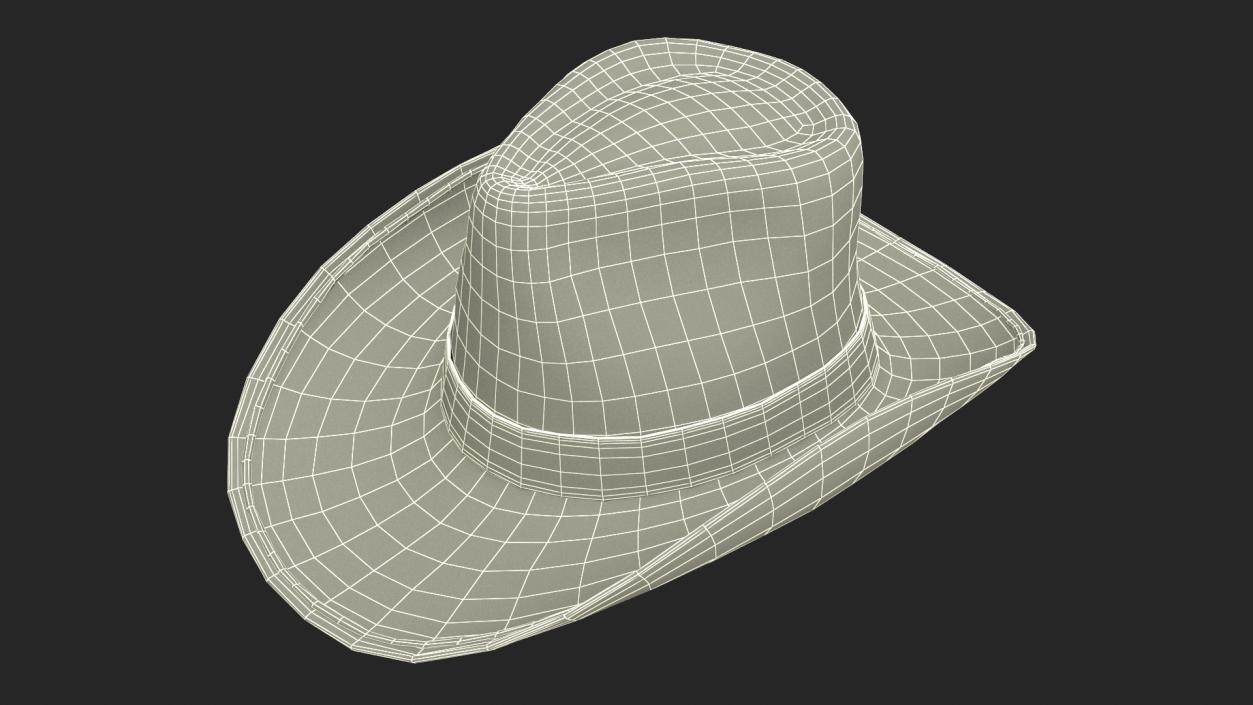 Straw Cowboy Western Hat 3D model