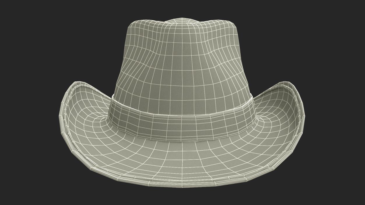 Straw Cowboy Western Hat 3D model