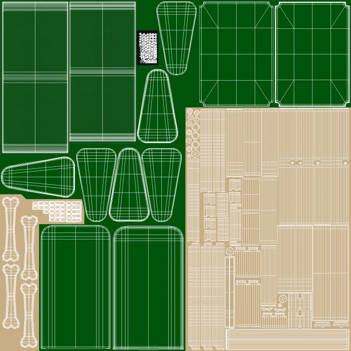 Dog Training Area Equipment Set Green 3D