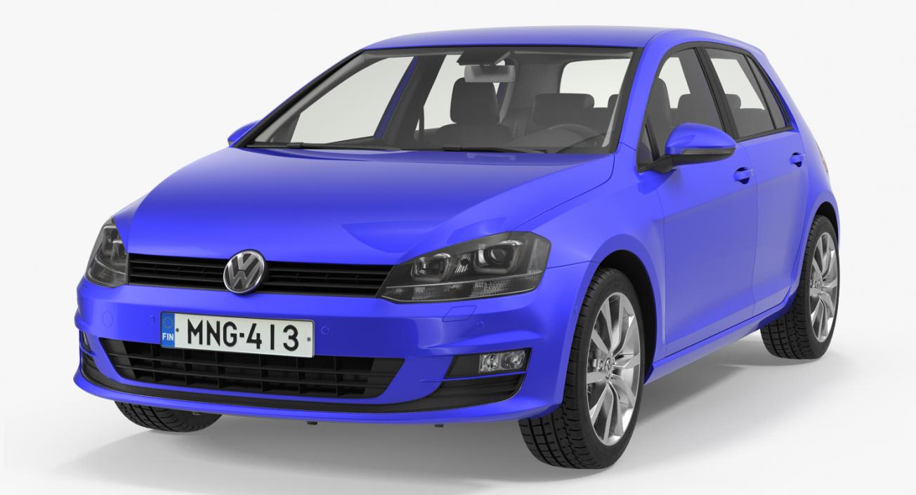 Volkswagen Golf 2017 Rigged 3D