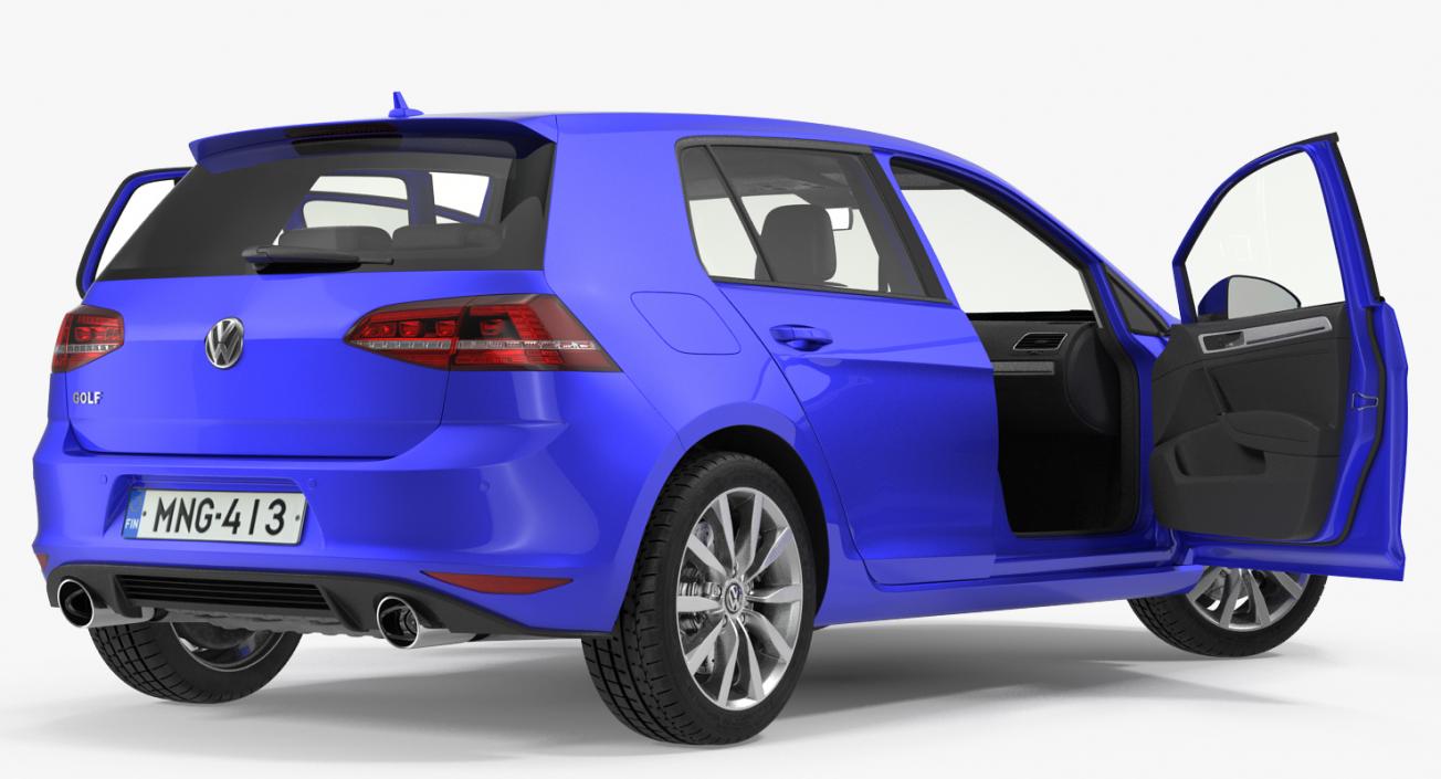 Volkswagen Golf 2017 Rigged 3D