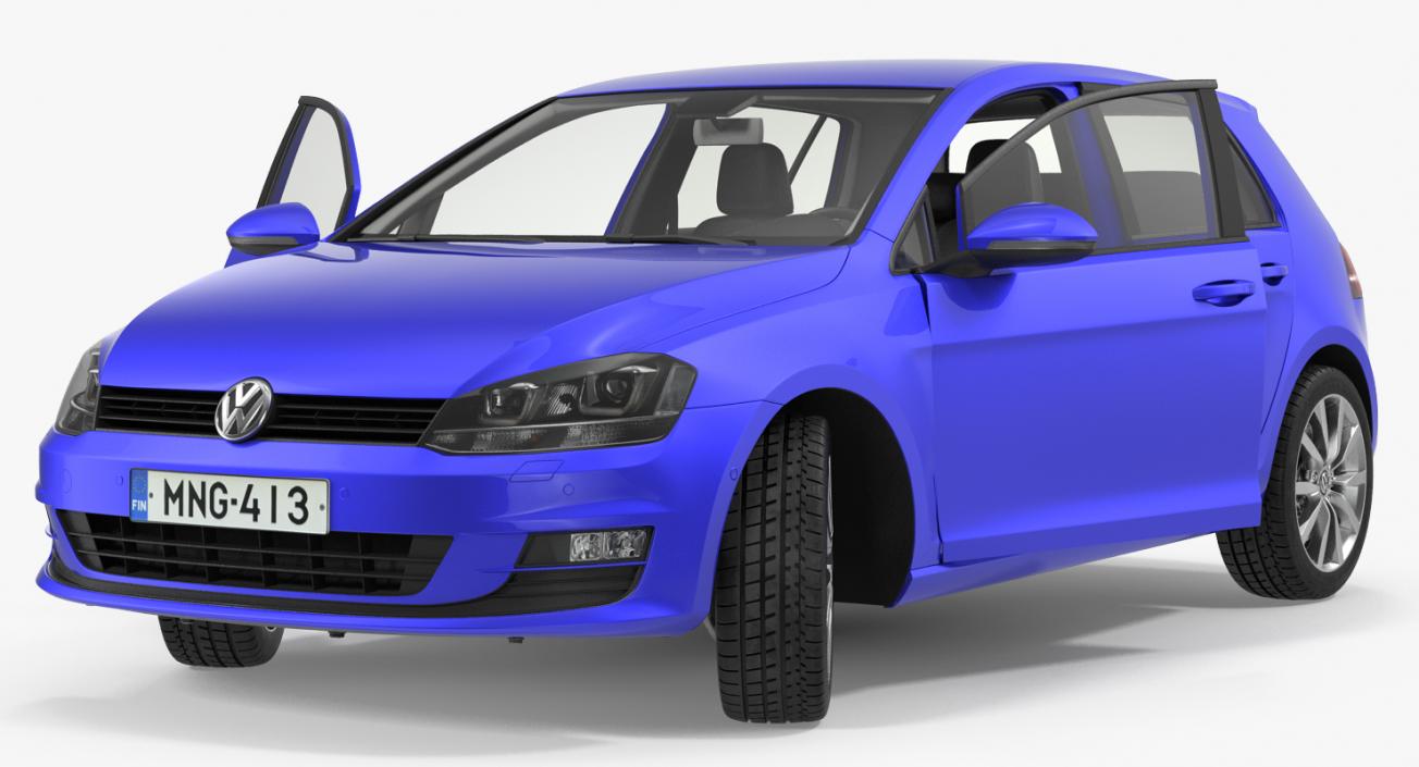 Volkswagen Golf 2017 Rigged 3D