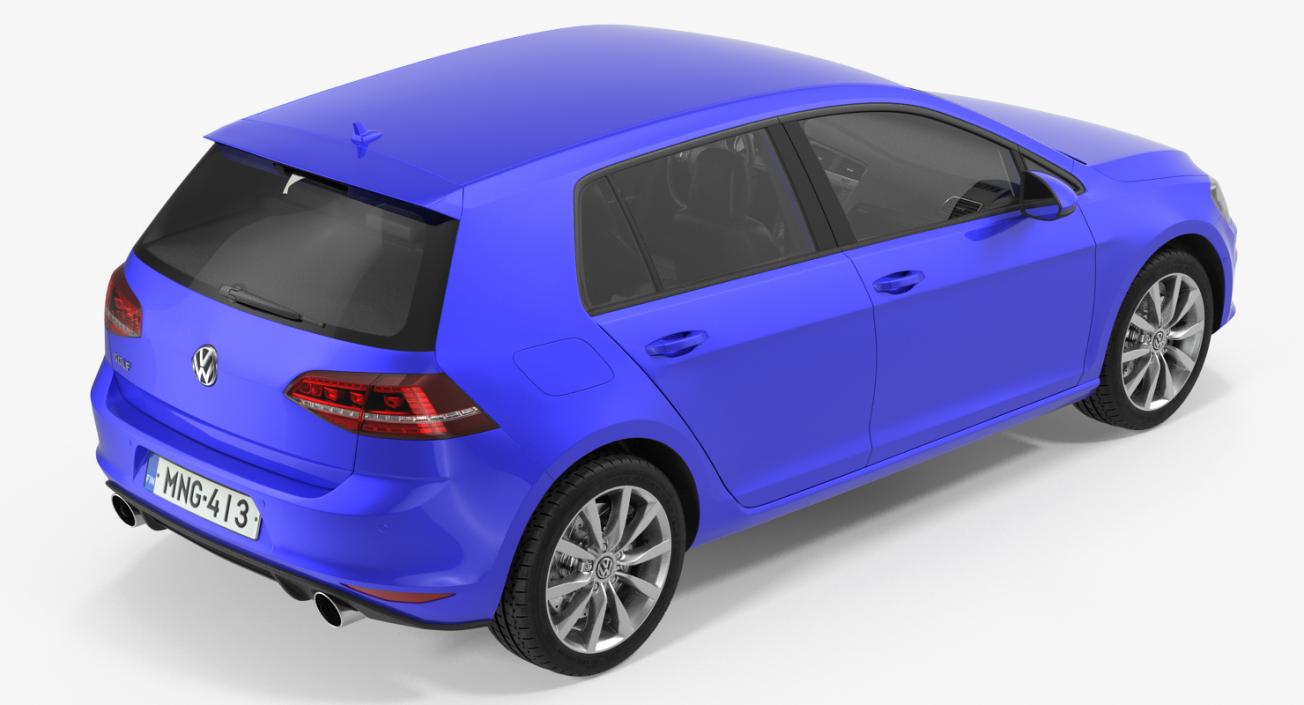 Volkswagen Golf 2017 Rigged 3D