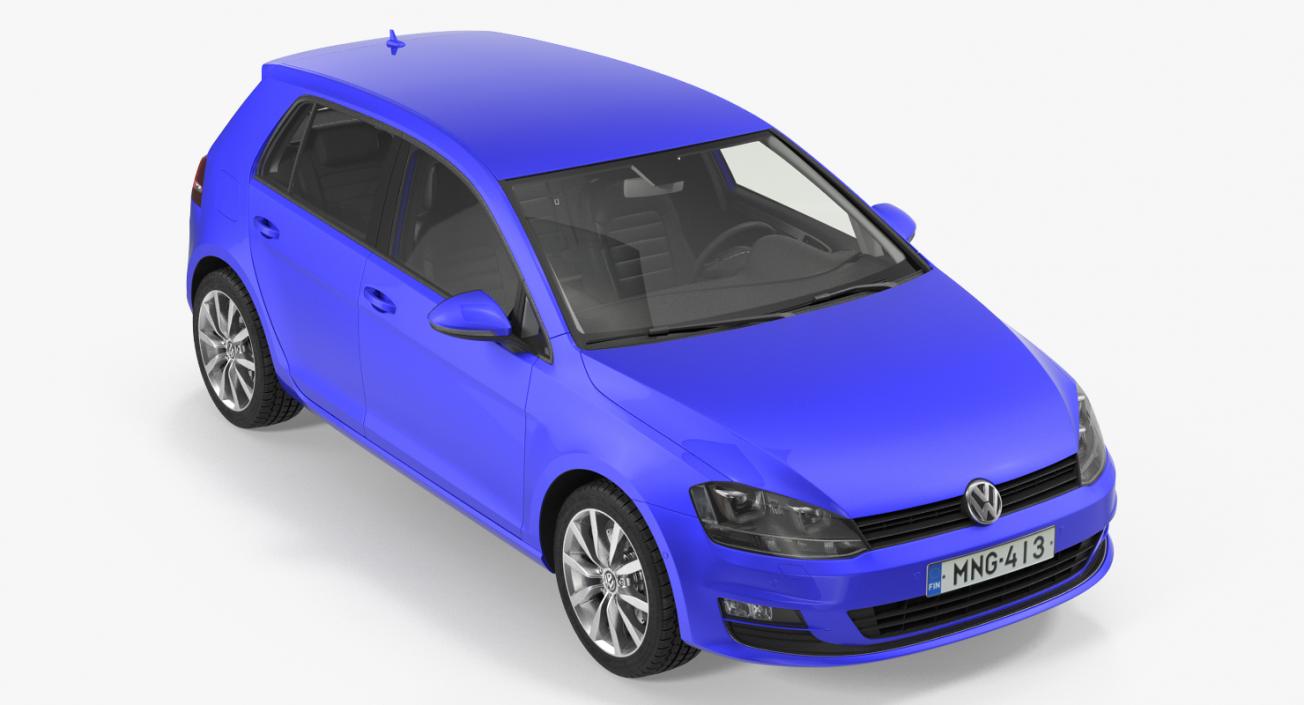 Volkswagen Golf 2017 Rigged 3D