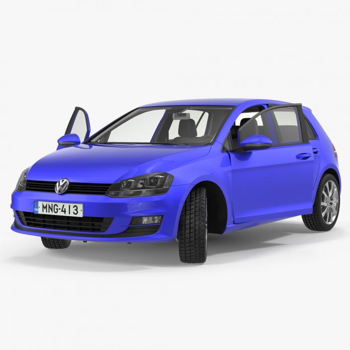 Volkswagen Golf 2017 Rigged 3D