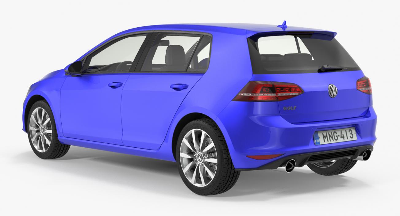 Volkswagen Golf 2017 Rigged 3D