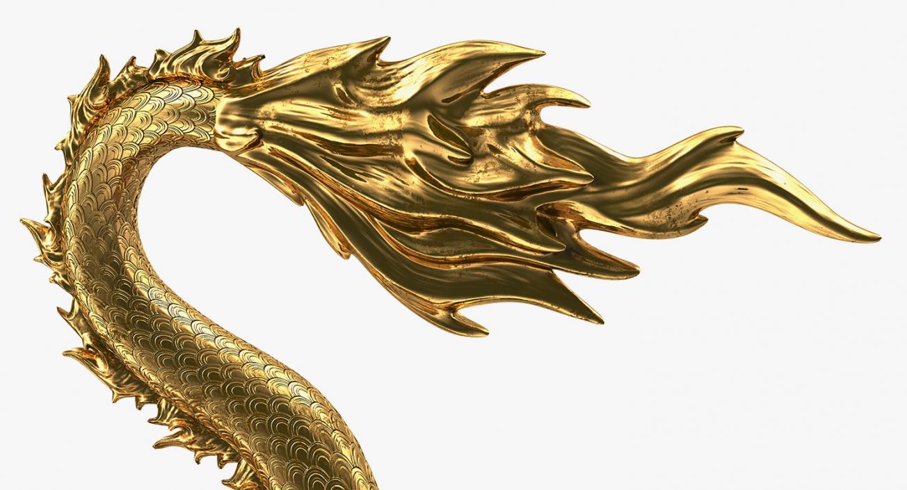 3D Golden Chinese Dragon