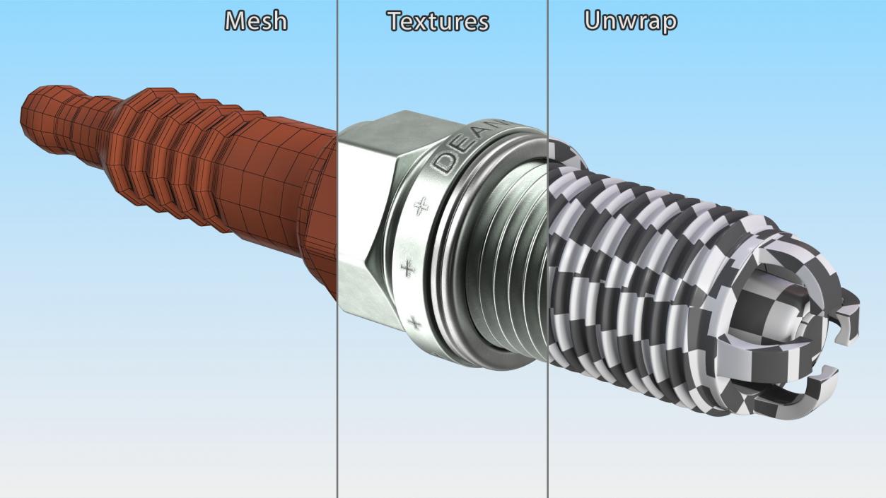 Spark Plug 4 Electrode 3D