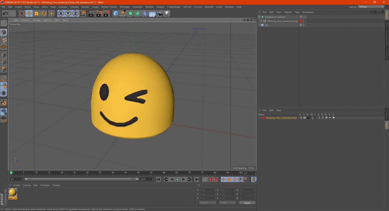 3D Winking Face Android Emoji