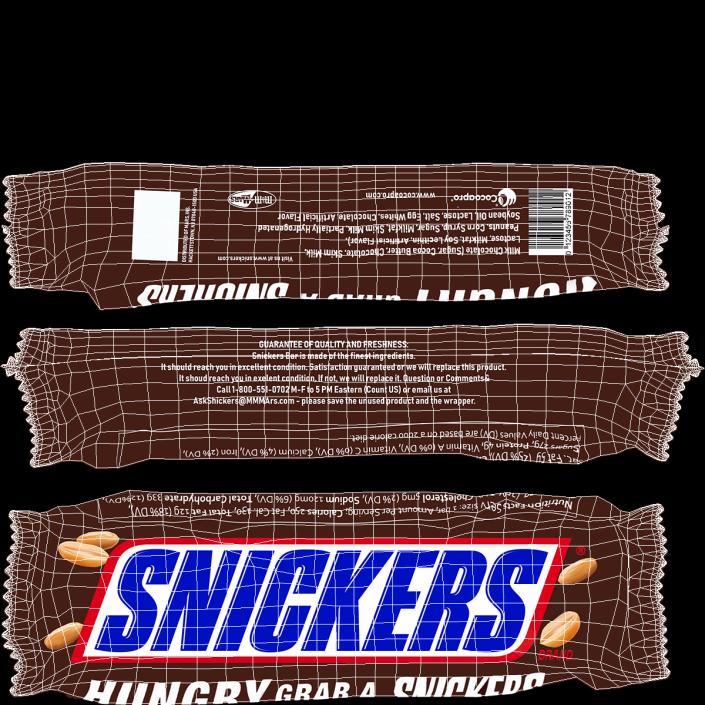 Snickers Chocolate Bar 3D