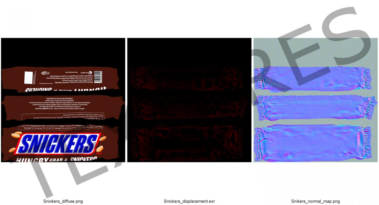 Snickers Chocolate Bar 3D