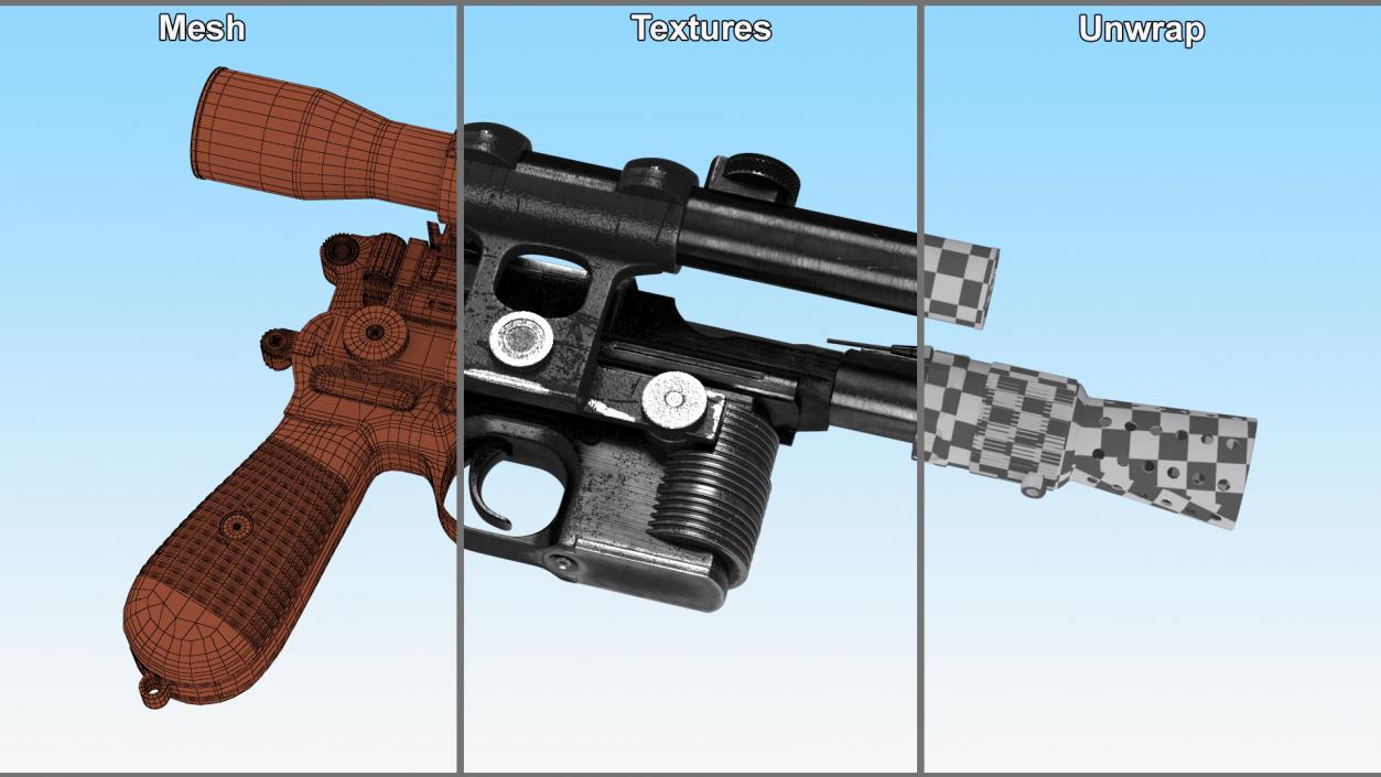 3D Han Solo Blaster