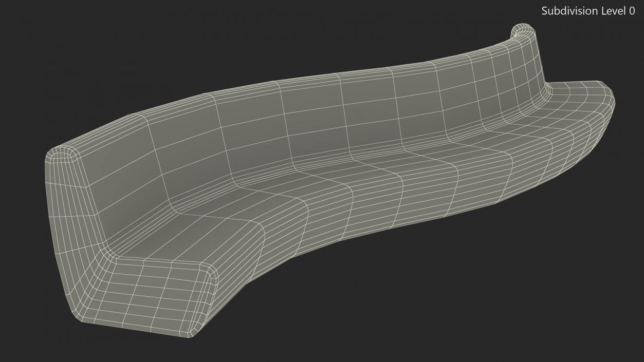 3D model Wave Bench