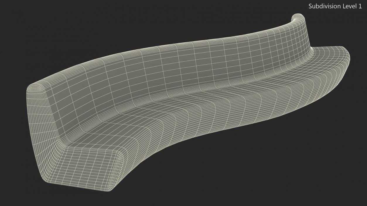 3D model Wave Bench