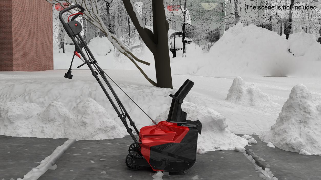 Corded Electric Snow Blower 3D