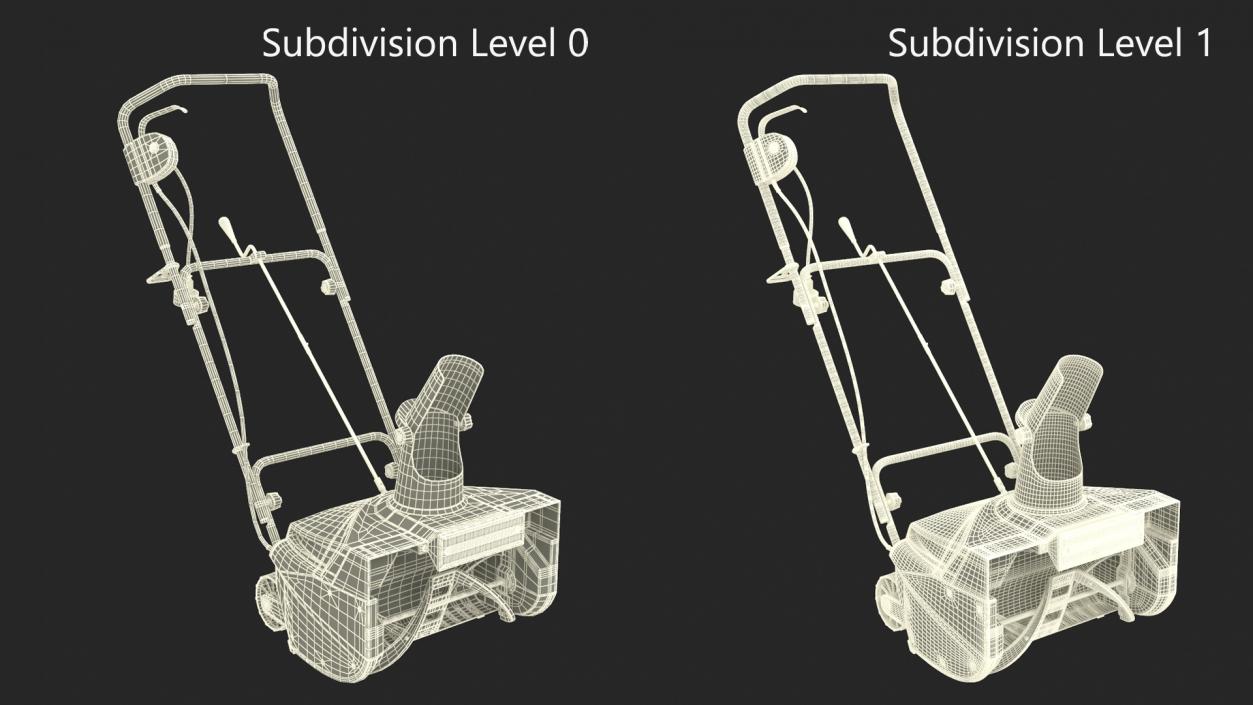 Corded Electric Snow Blower 3D