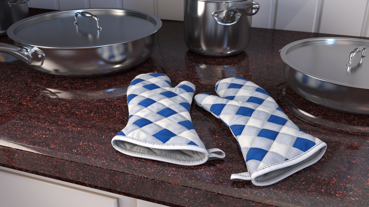 3D model Flame Oven Mitt