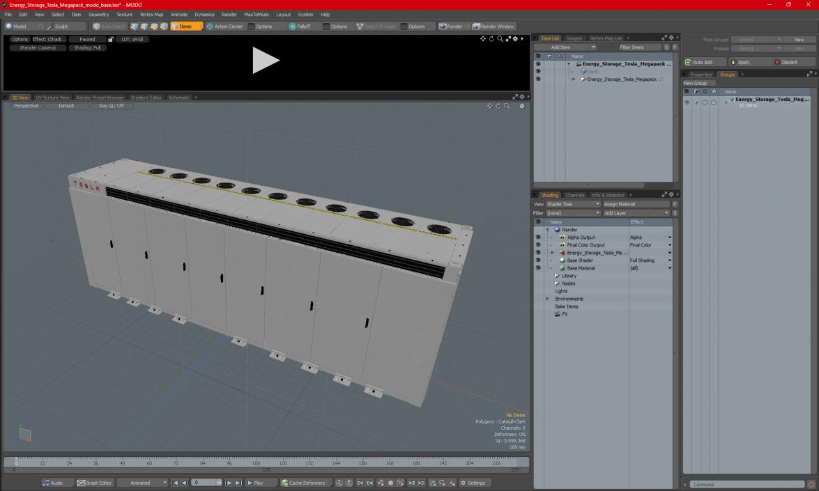 Energy Storage Tesla Megapack 3D model