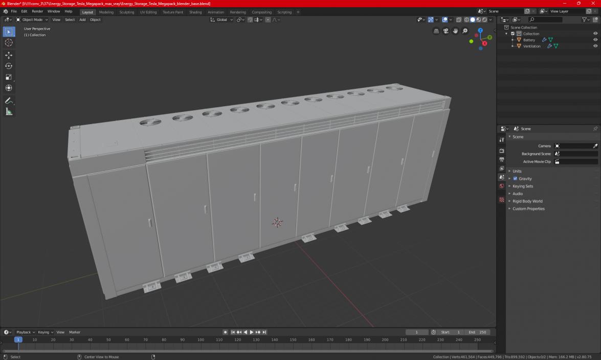 Energy Storage Tesla Megapack 3D model