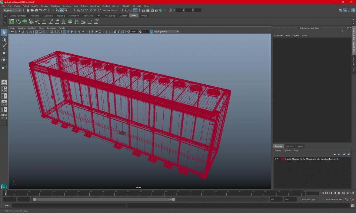 Energy Storage Tesla Megapack 3D model