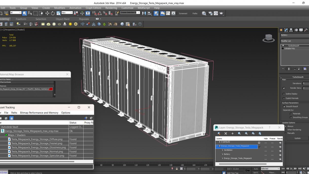 Energy Storage Tesla Megapack 3D model