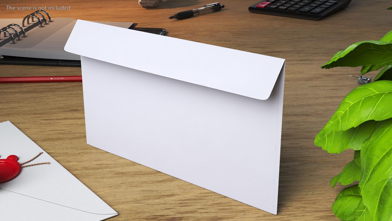 White DL Envelope 3D