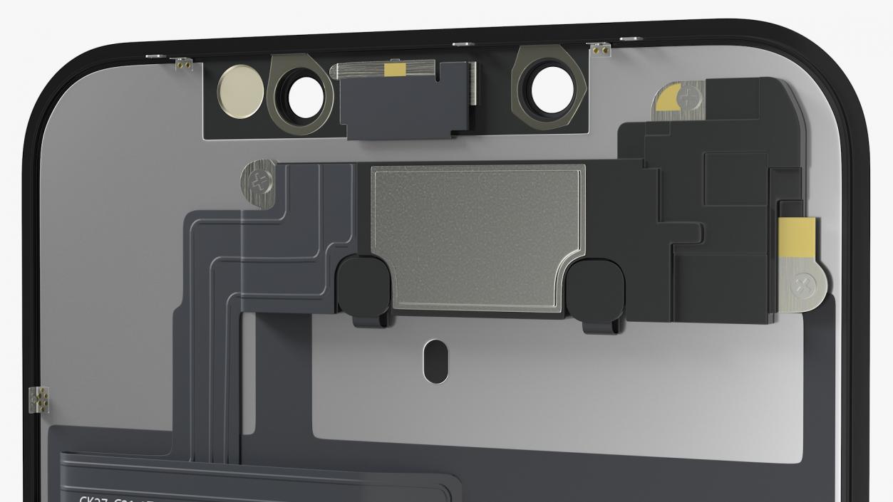 Smartphone LCD Display with Touchscreen 3D model