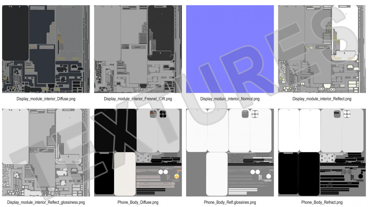 Smartphone LCD Display with Touchscreen 3D model