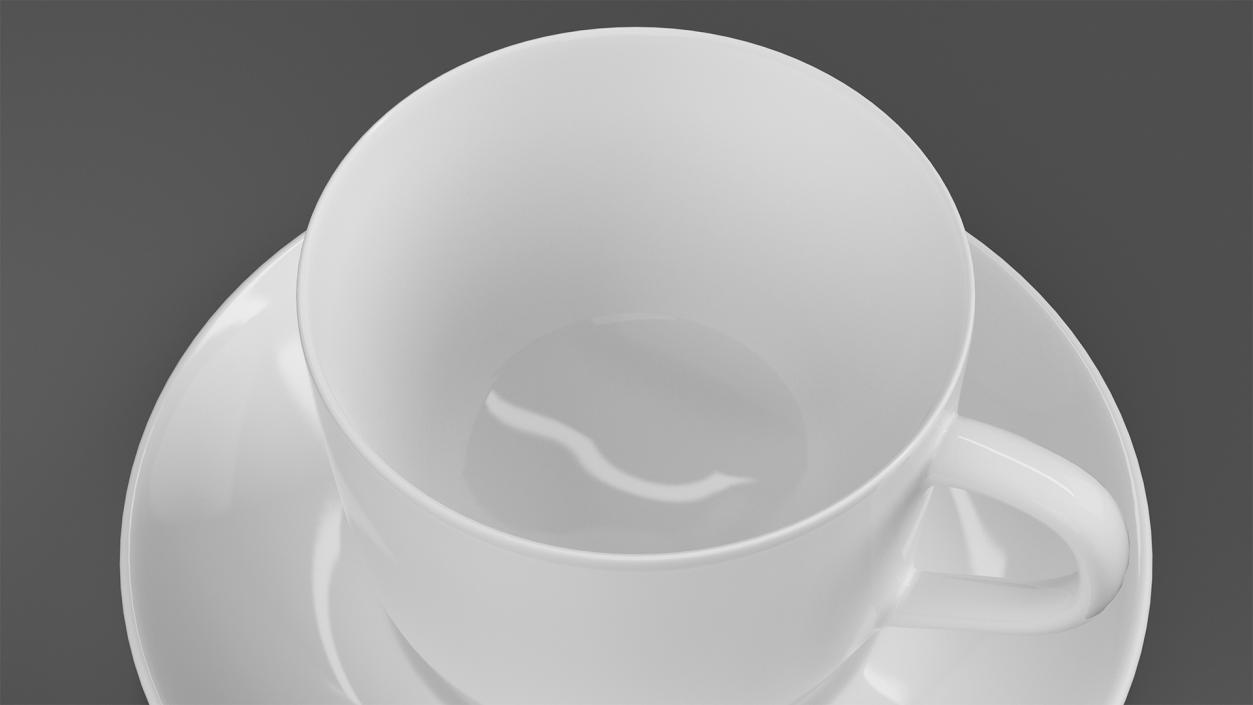 3D model Ceramic Coffee Cup with Saucer