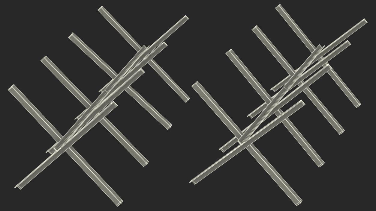 Makeshift Metal Barricade Old 3D model