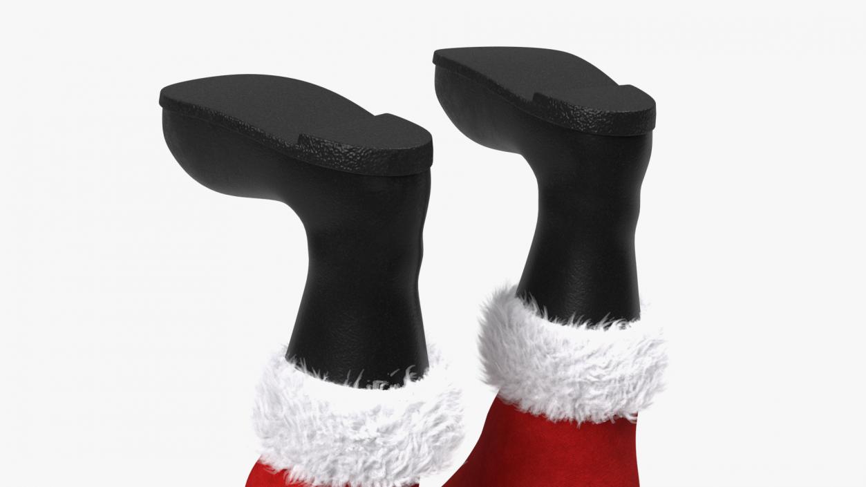 3D model Cartoon Santa Claus A-pose Fur