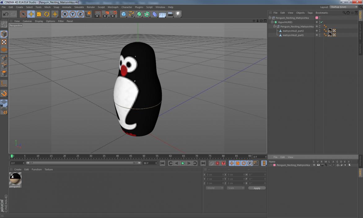 3D Penguin Nesting Matryoshka