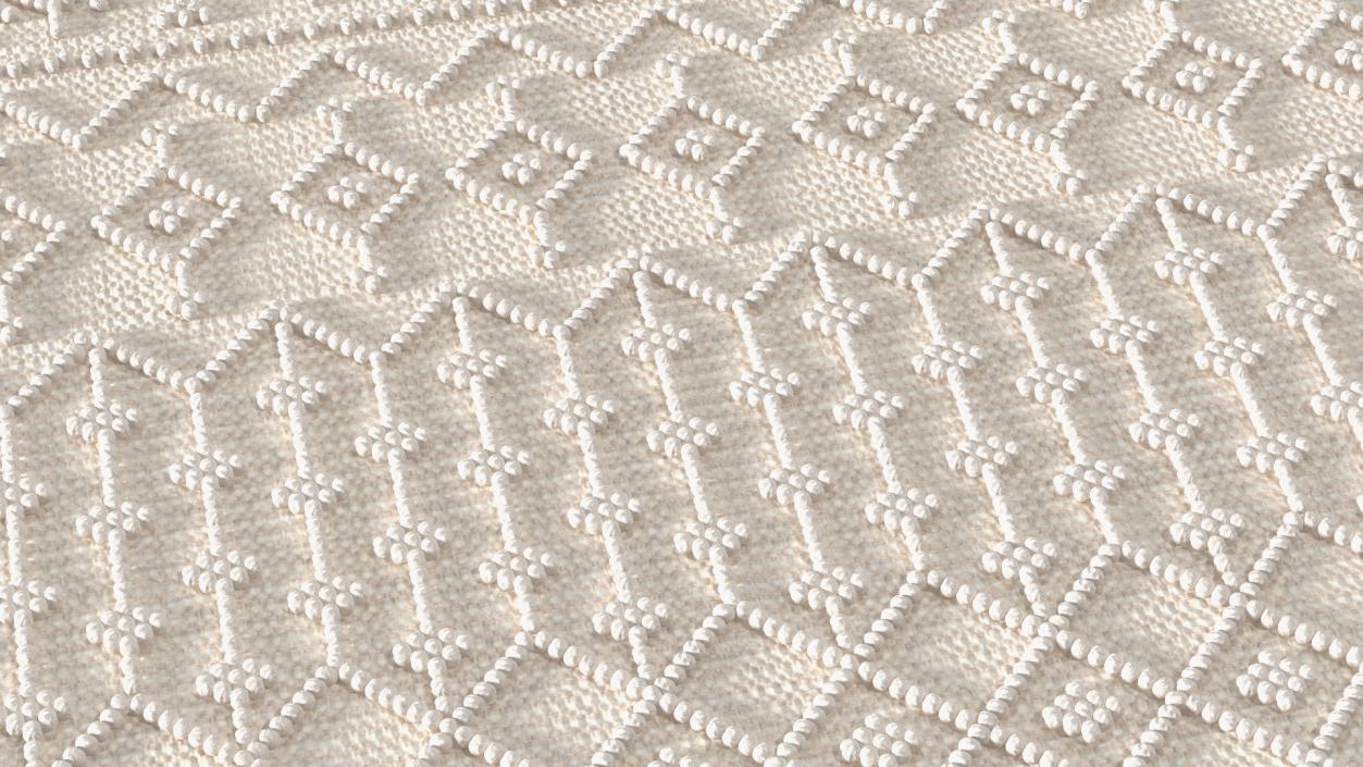 Modern Wool Rug White(1) 3D model