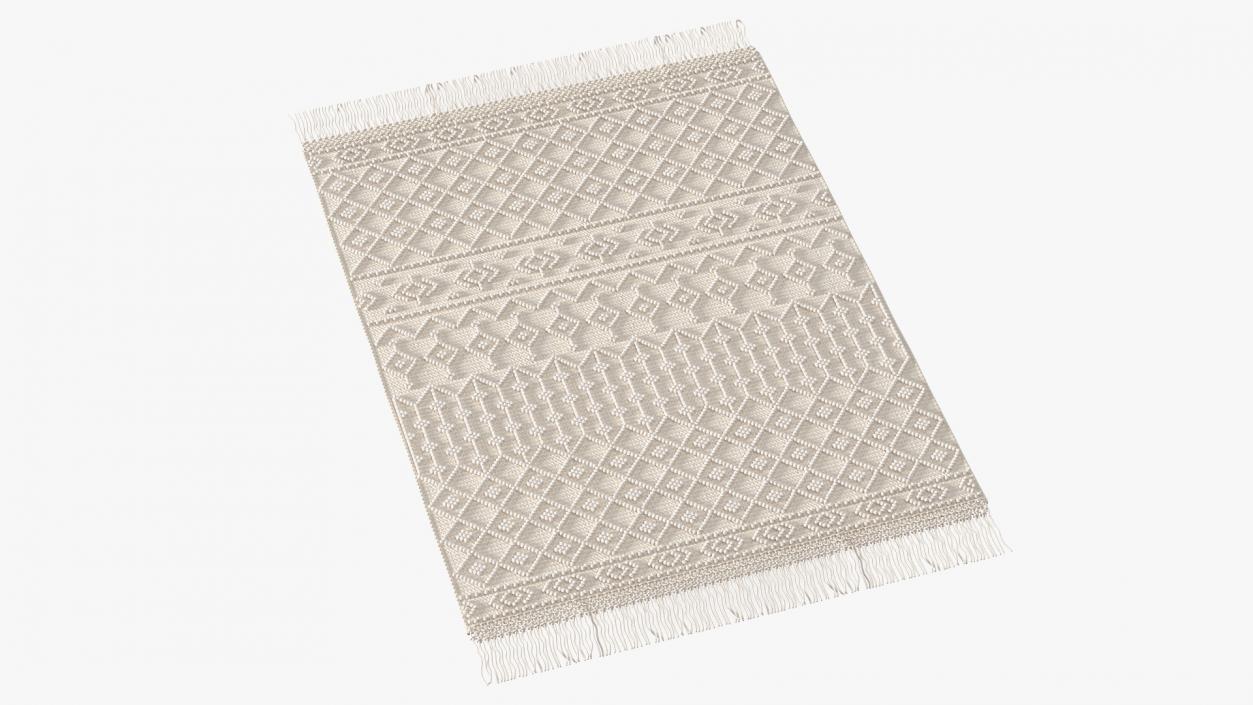 Modern Wool Rug White(1) 3D model