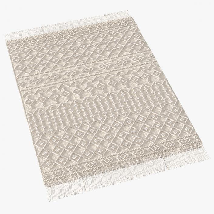 Modern Wool Rug White(1) 3D model