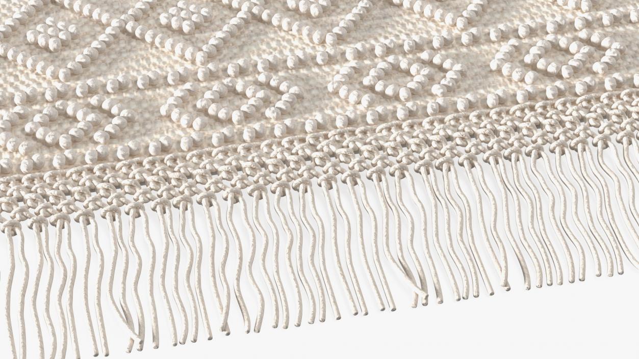 Modern Wool Rug White(1) 3D model