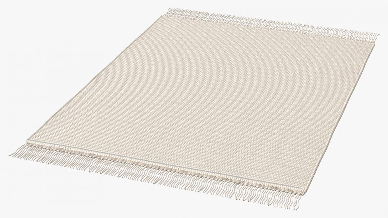 Modern Wool Rug White(1) 3D model