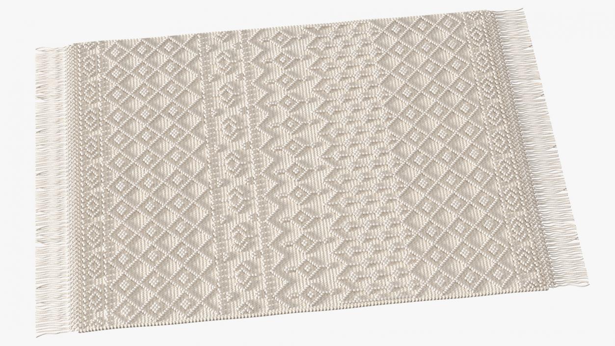 Modern Wool Rug White(1) 3D model