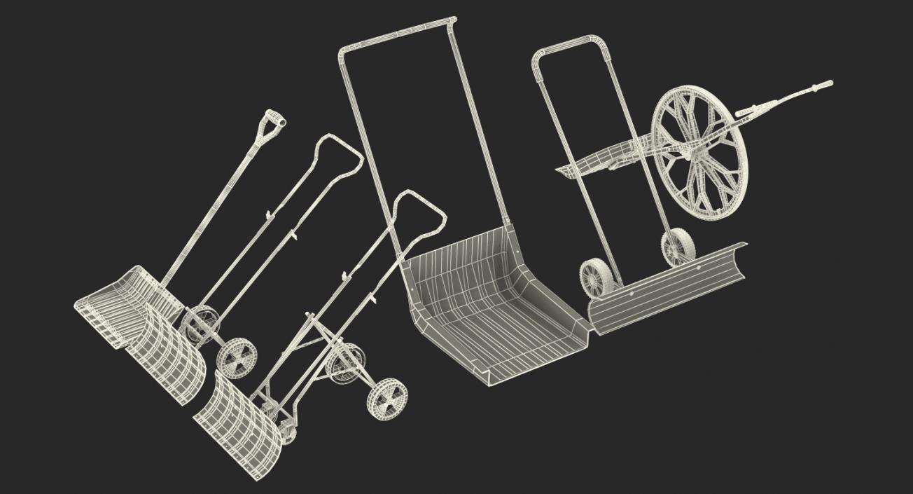 3D Snow Shovels Collection model