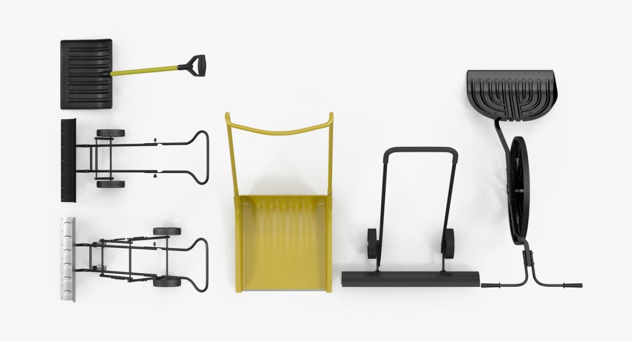 3D Snow Shovels Collection model