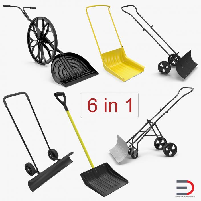 3D Snow Shovels Collection model