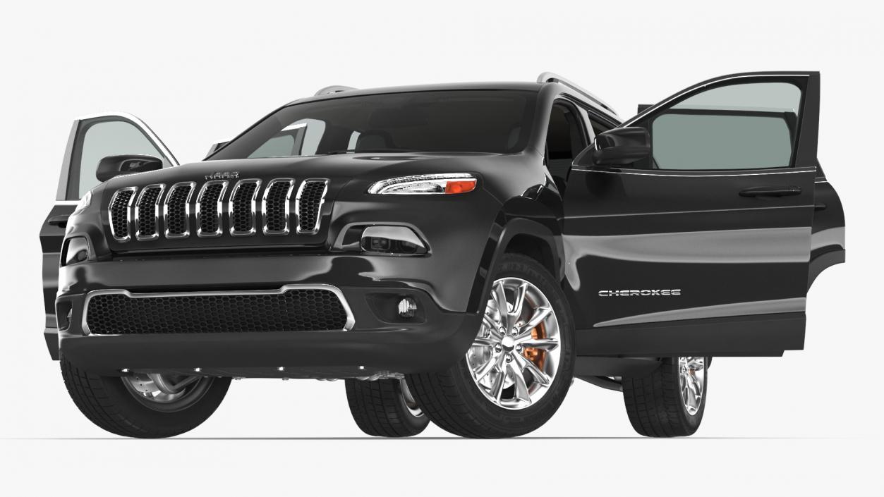 3D Jeep Cherokee SUV Rigged for Maya model