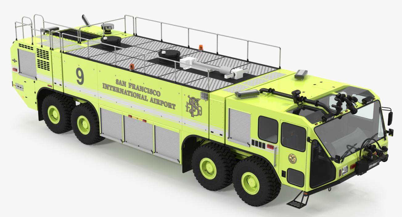 3D Oshkosh Striker 4500 Aircraft Rescue and Firefighting Vehicle