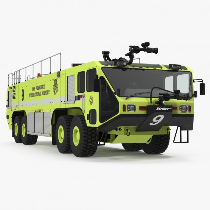 3D Oshkosh Striker 4500 Aircraft Rescue and Firefighting Vehicle