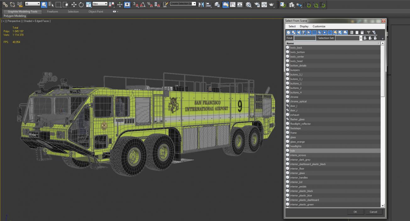 3D Oshkosh Striker 4500 Aircraft Rescue and Firefighting Vehicle