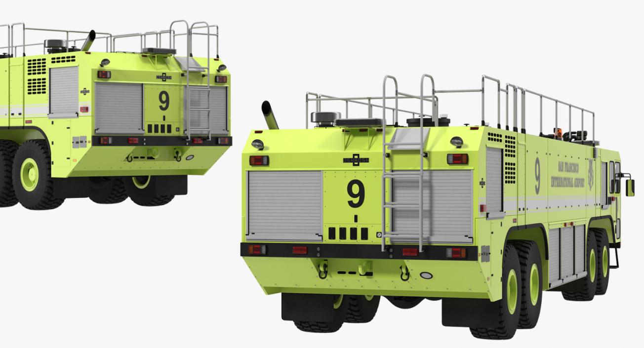 3D Oshkosh Striker 4500 Aircraft Rescue and Firefighting Vehicle